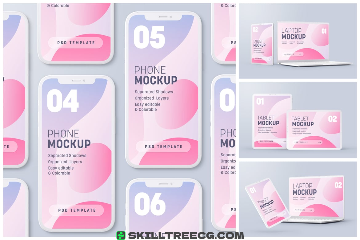 Multi Device Clay Mockup Set（330374）-技能树